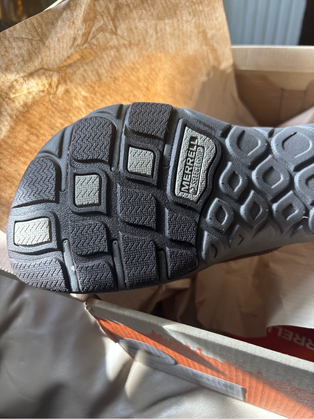 Merrell NEW Brown Leather Slip-On Sandal - Picture 7 of 7